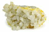 Lustrous Celestine (Celestite) Crystals on Sulfur - Italy #243271-1